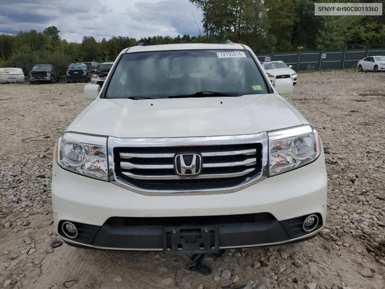 5FNYF4H90CB019360 2012 Honda Pilot Touring