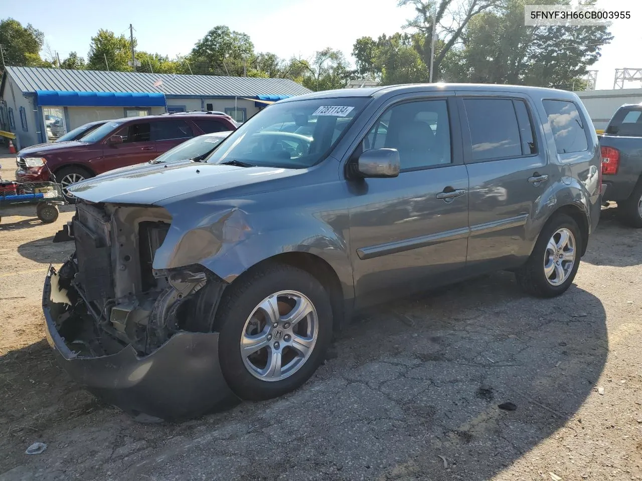 2012 Honda Pilot Exl VIN: 5FNYF3H66CB003955 Lot: 72811134