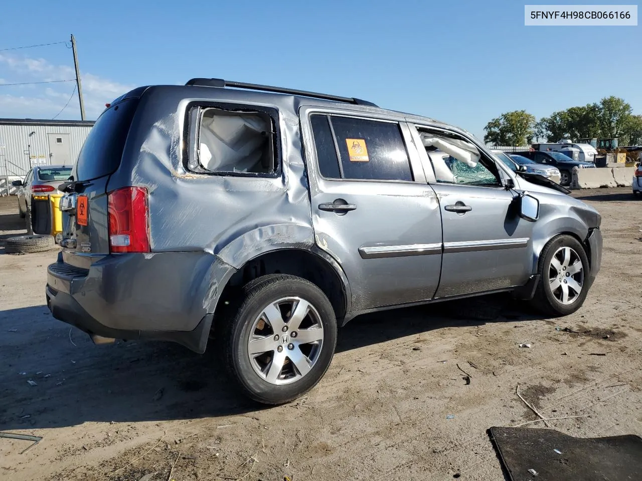 2012 Honda Pilot Touring VIN: 5FNYF4H98CB066166 Lot: 72837534