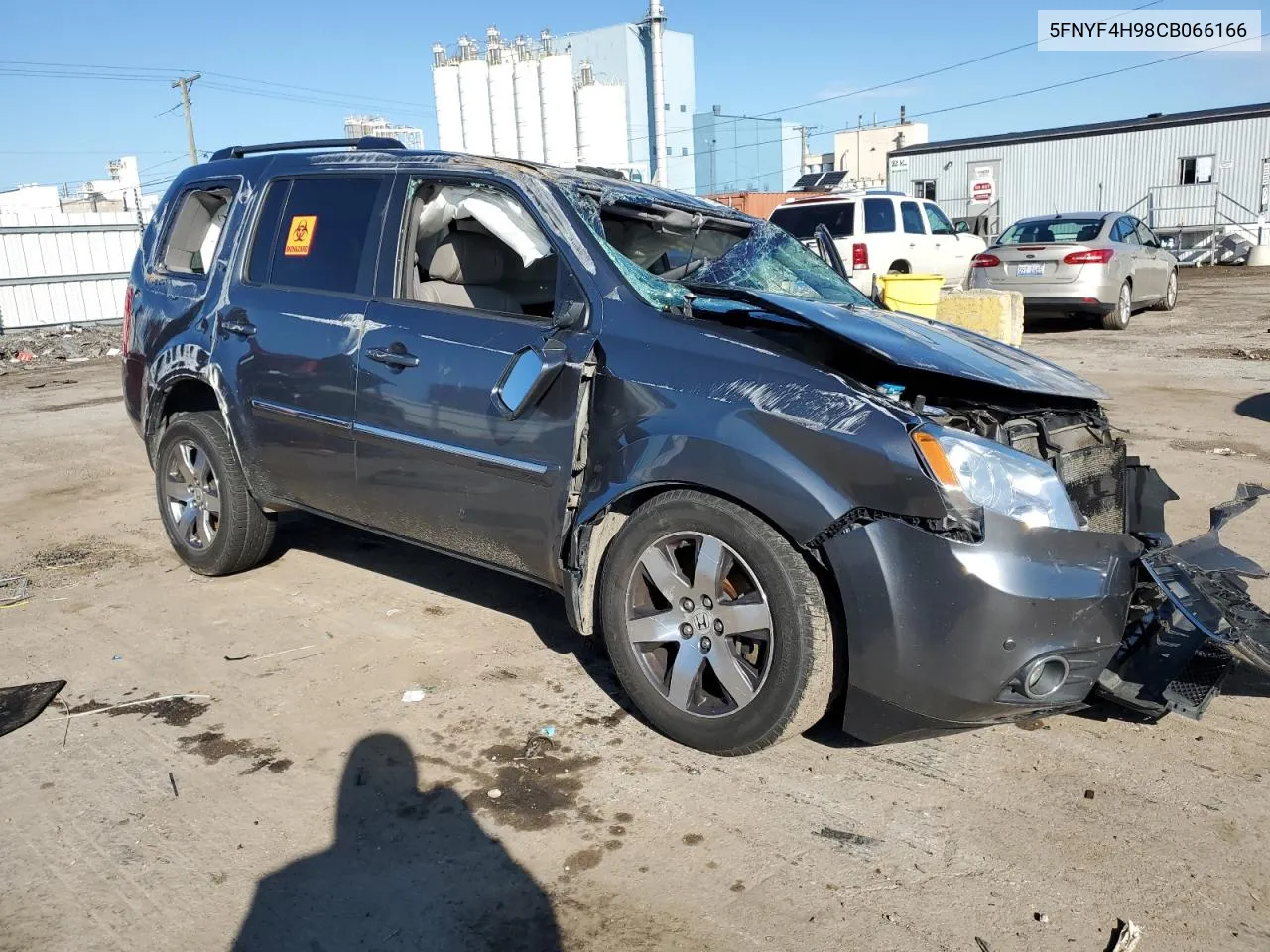 2012 Honda Pilot Touring VIN: 5FNYF4H98CB066166 Lot: 72837534