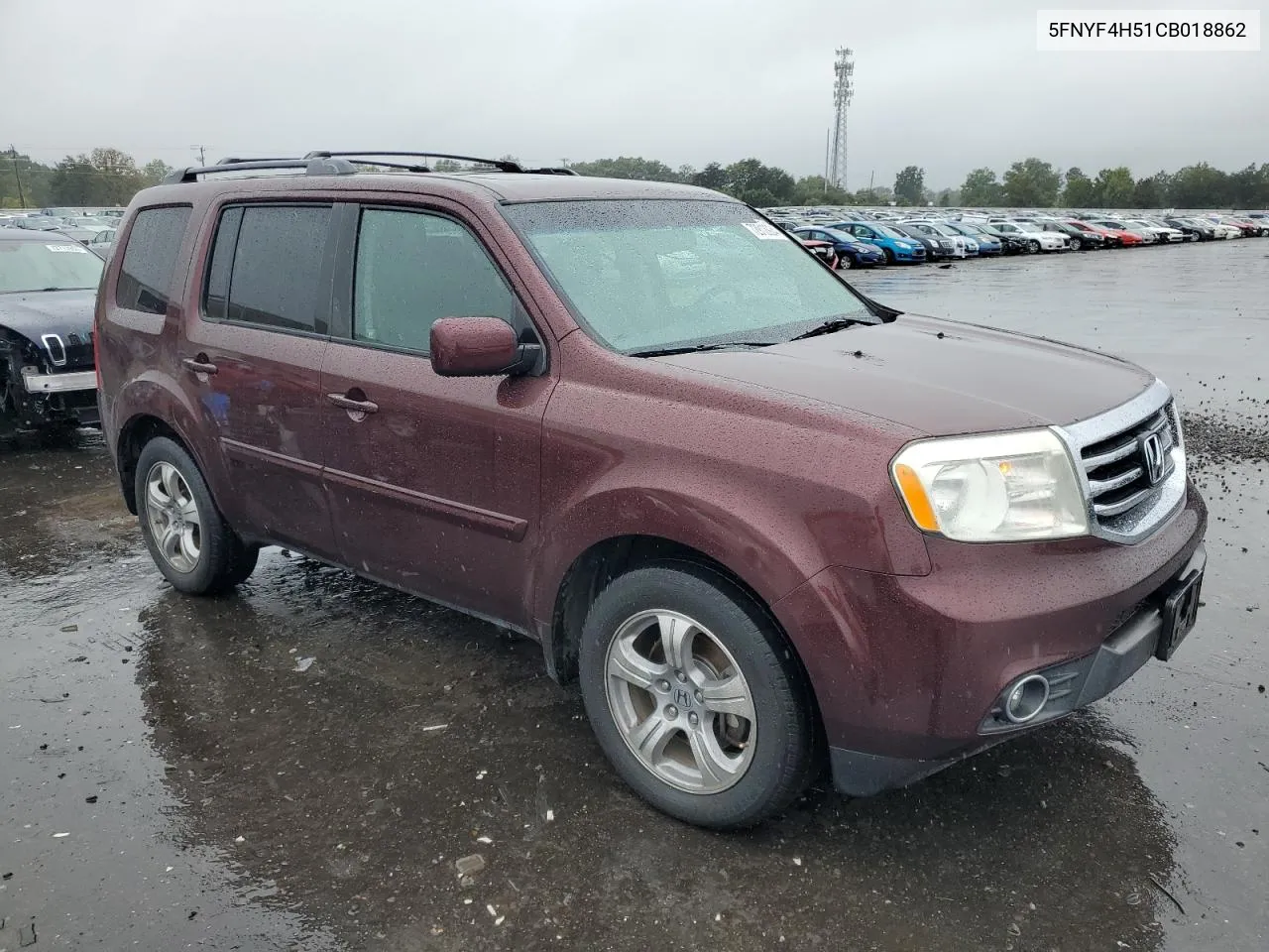 2012 Honda Pilot Exl VIN: 5FNYF4H51CB018862 Lot: 72912924