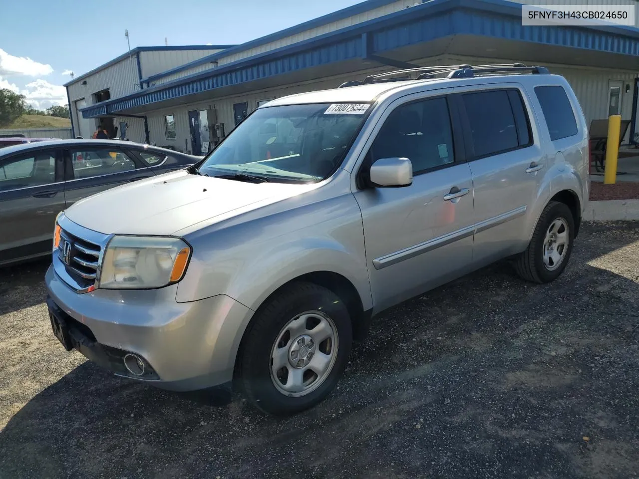 2012 Honda Pilot Ex VIN: 5FNYF3H43CB024650 Lot: 73007834