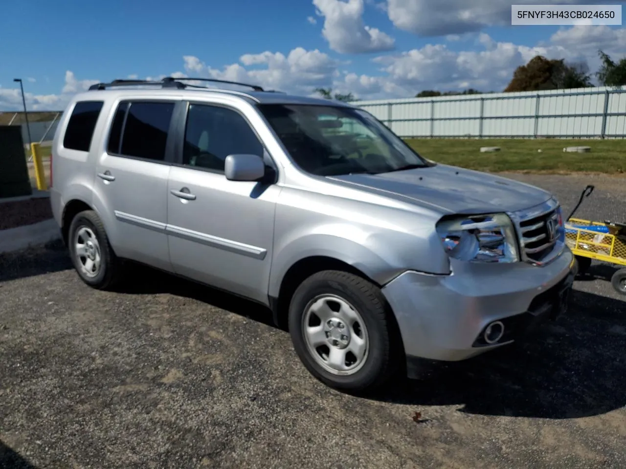 2012 Honda Pilot Ex VIN: 5FNYF3H43CB024650 Lot: 73007834