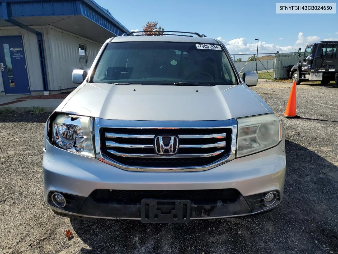 2012 Honda Pilot Ex VIN: 5FNYF3H43CB024650 Lot: 73007834