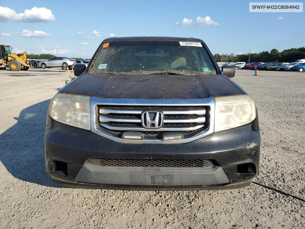 2012 Honda Pilot Lx VIN: 5FNYF4H22CB084942 Lot: 73098774