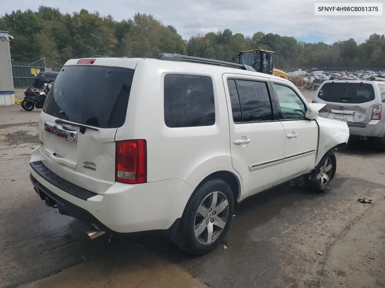 2012 Honda Pilot Touring VIN: 5FNYF4H98CB051375 Lot: 73295364