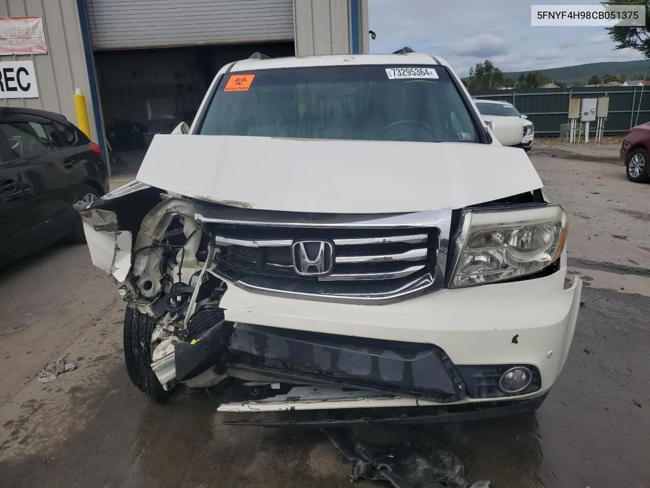 5FNYF4H98CB051375 2012 Honda Pilot Touring