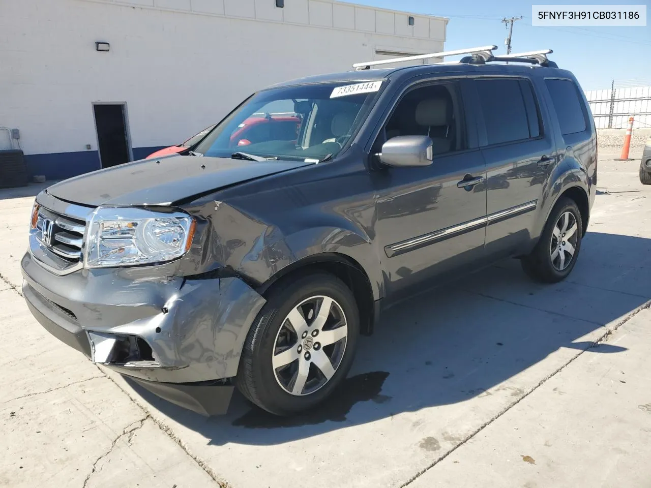 2012 Honda Pilot Touring VIN: 5FNYF3H91CB031186 Lot: 73351444