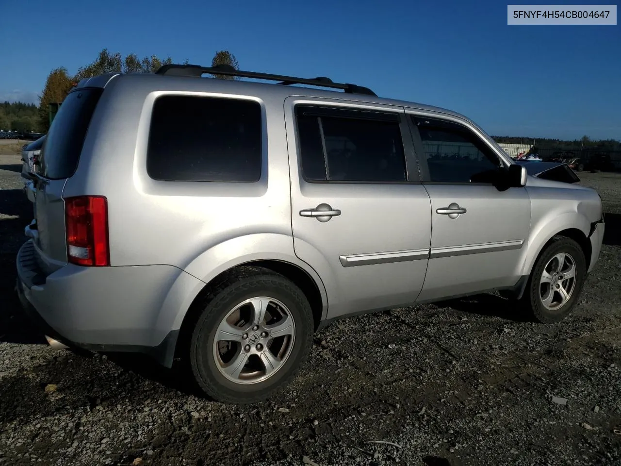 2012 Honda Pilot Exl VIN: 5FNYF4H54CB004647 Lot: 73526234