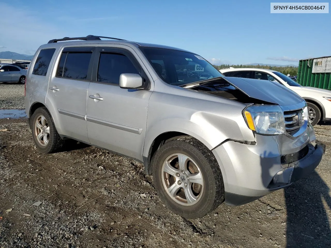 2012 Honda Pilot Exl VIN: 5FNYF4H54CB004647 Lot: 73526234