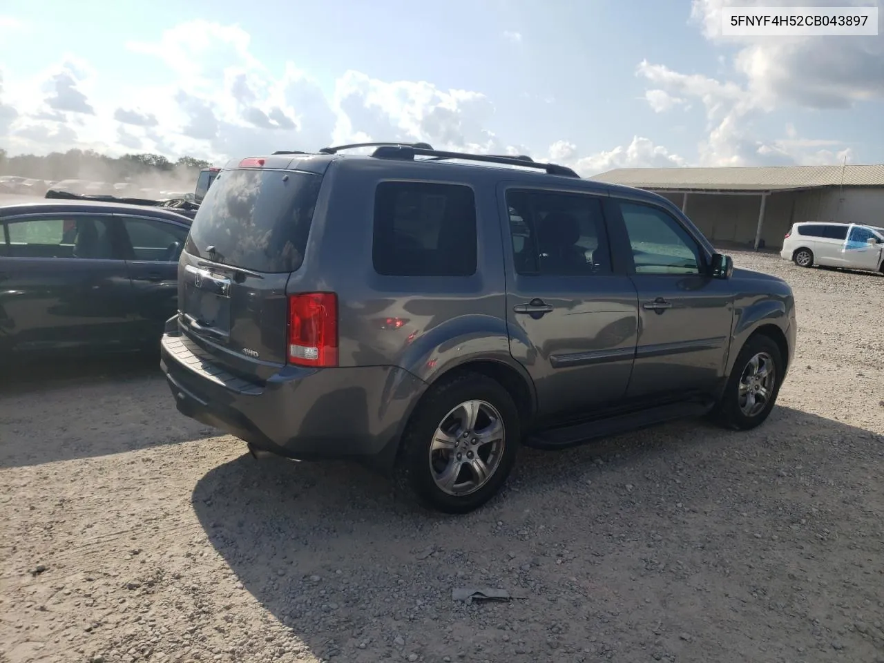 2012 Honda Pilot Exl VIN: 5FNYF4H52CB043897 Lot: 73551174