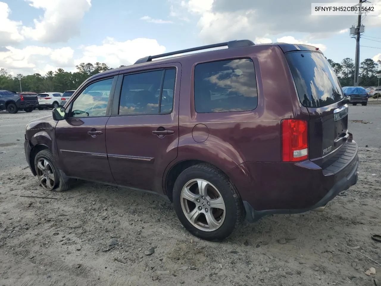 2012 Honda Pilot Exl VIN: 5FNYF3H52CB015642 Lot: 73751174