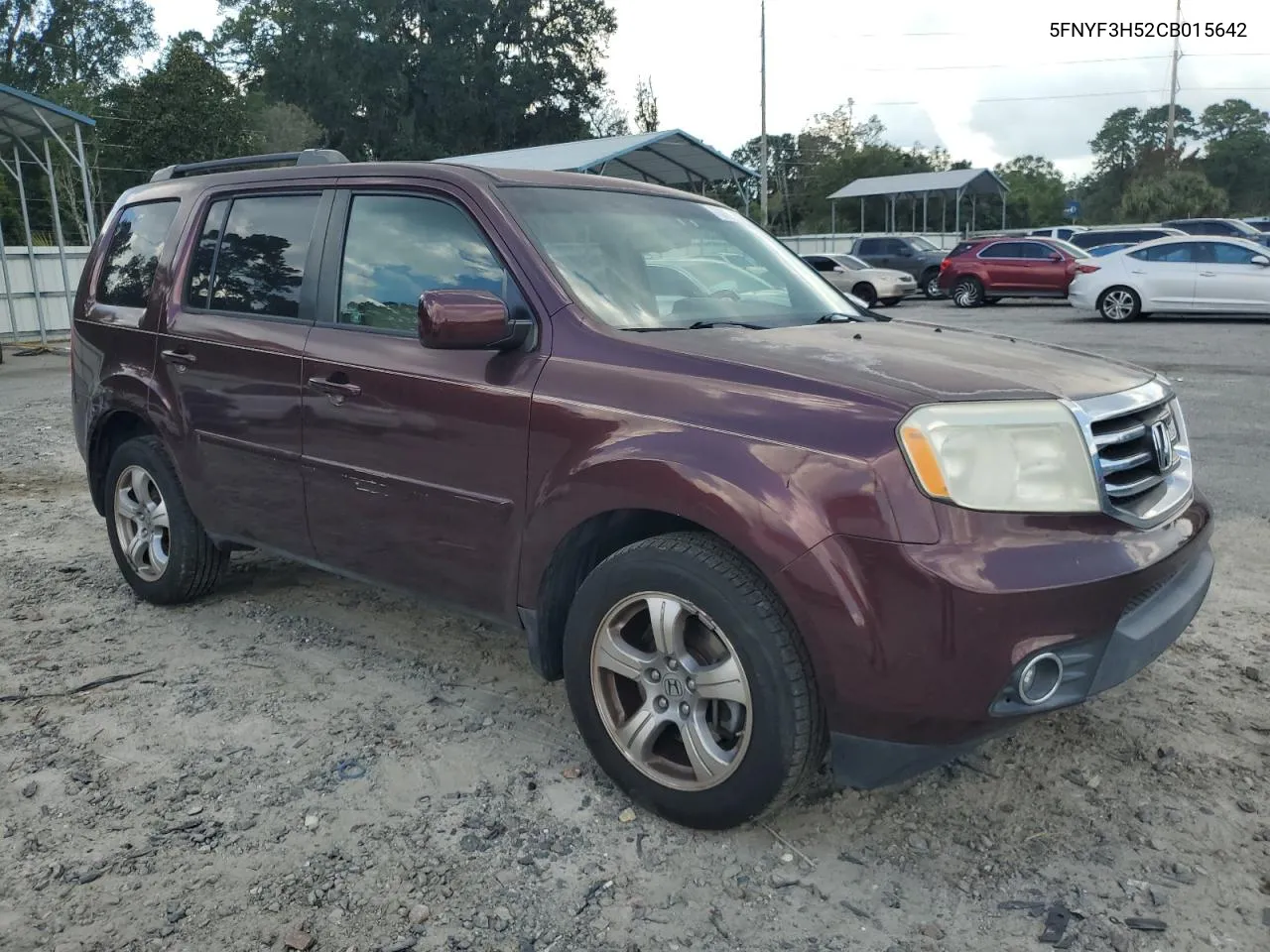 5FNYF3H52CB015642 2012 Honda Pilot Exl