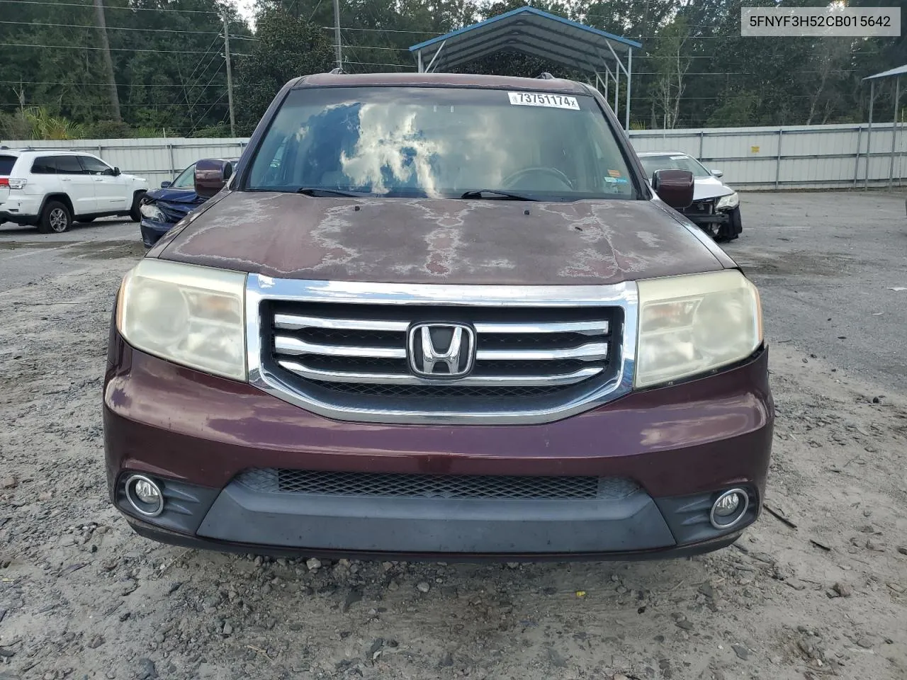 2012 Honda Pilot Exl VIN: 5FNYF3H52CB015642 Lot: 73751174