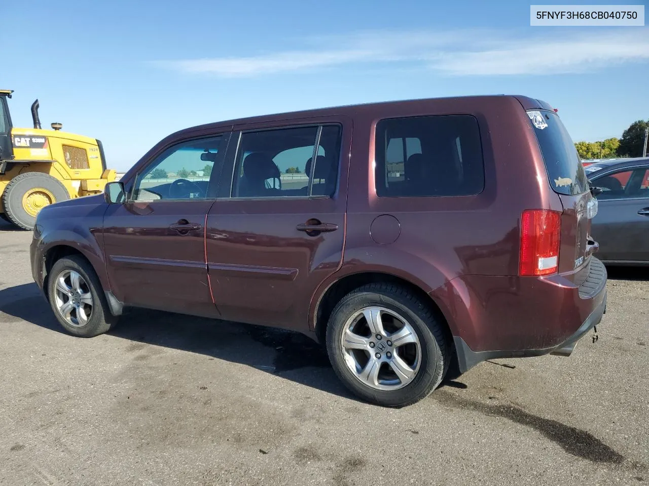 2012 Honda Pilot Exl VIN: 5FNYF3H68CB040750 Lot: 73765174