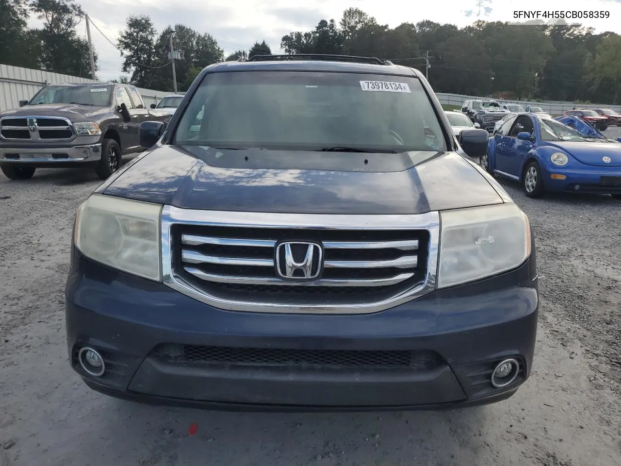 2012 Honda Pilot Exl VIN: 5FNYF4H55CB058359 Lot: 73978134