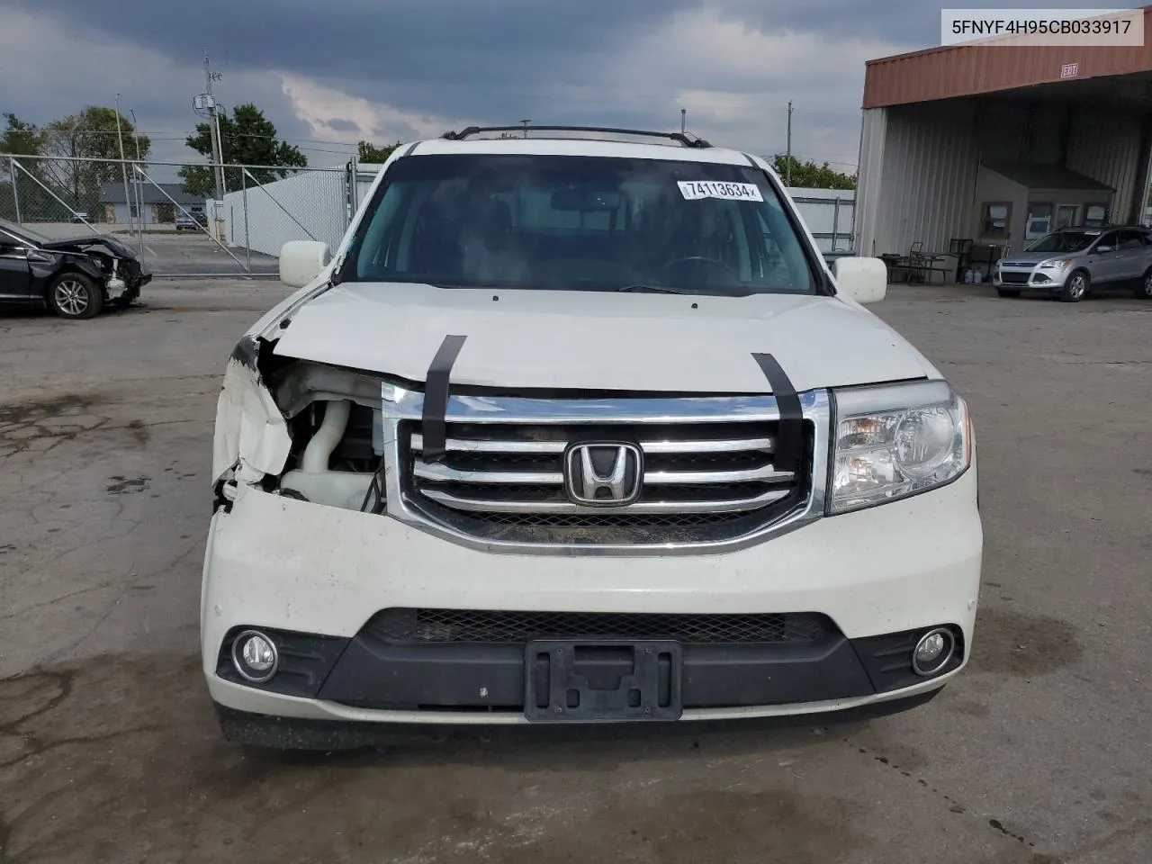 2012 Honda Pilot Touring VIN: 5FNYF4H95CB033917 Lot: 74113634