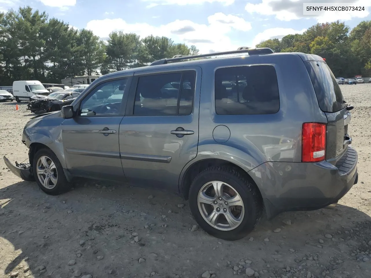 2012 Honda Pilot Exl VIN: 5FNYF4H5XCB073424 Lot: 74192884