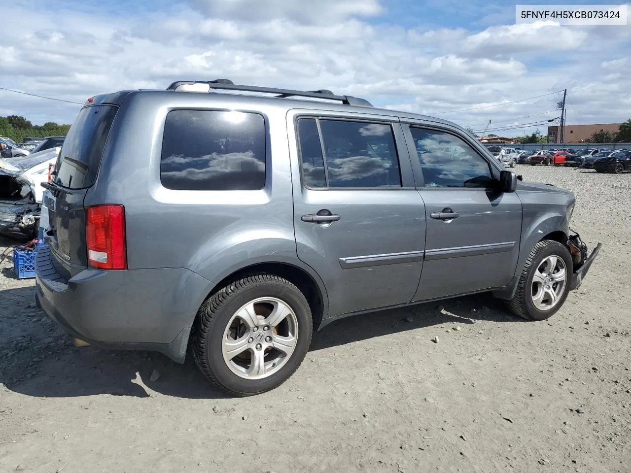 2012 Honda Pilot Exl VIN: 5FNYF4H5XCB073424 Lot: 74192884