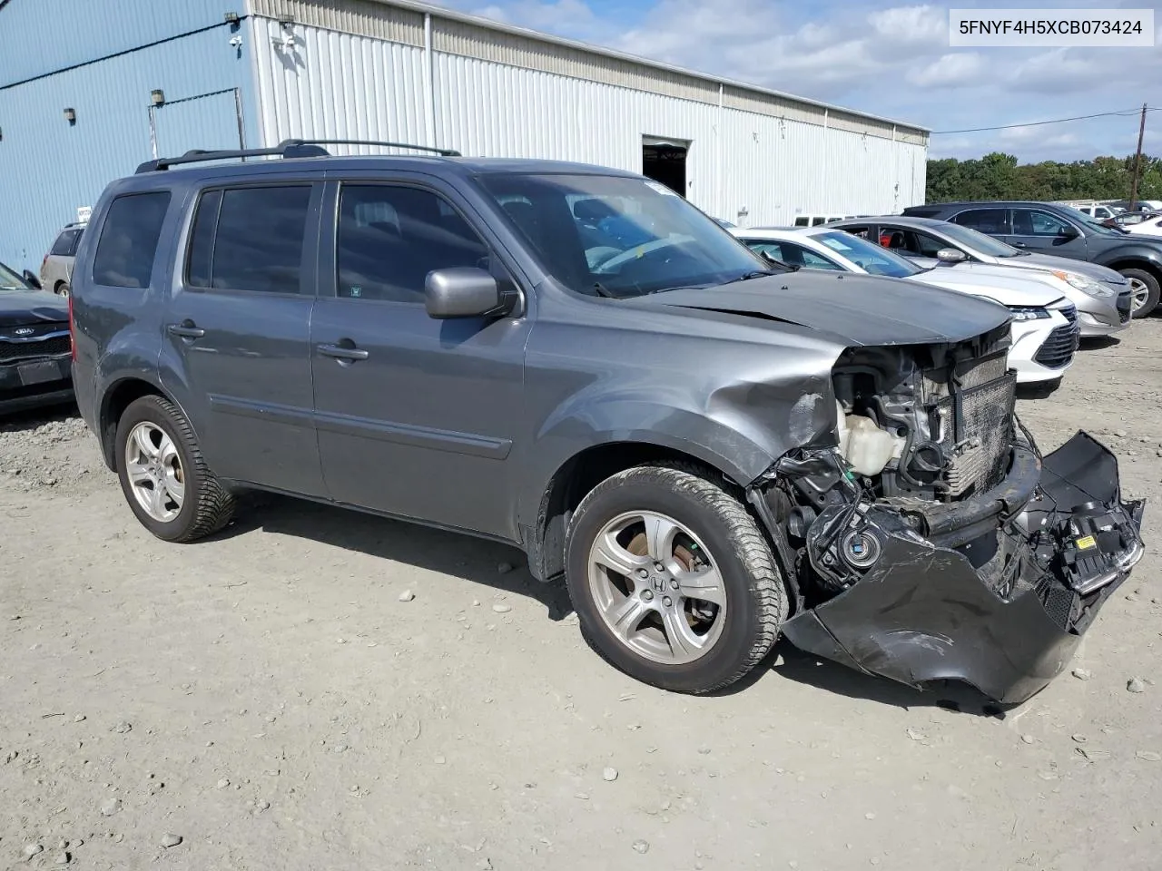 2012 Honda Pilot Exl VIN: 5FNYF4H5XCB073424 Lot: 74192884