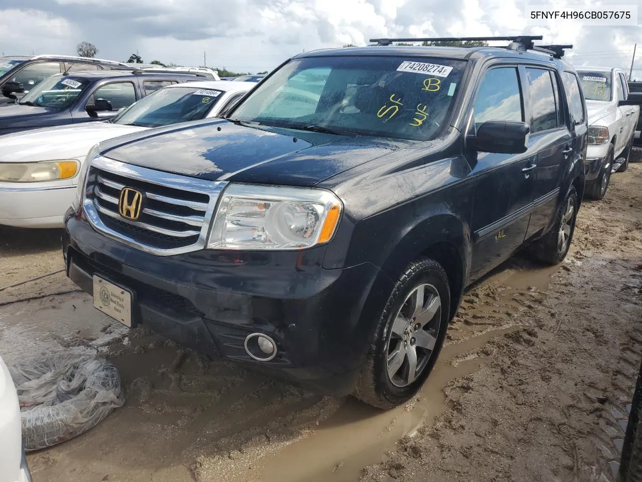 2012 Honda Pilot Touring VIN: 5FNYF4H96CB057675 Lot: 74208274