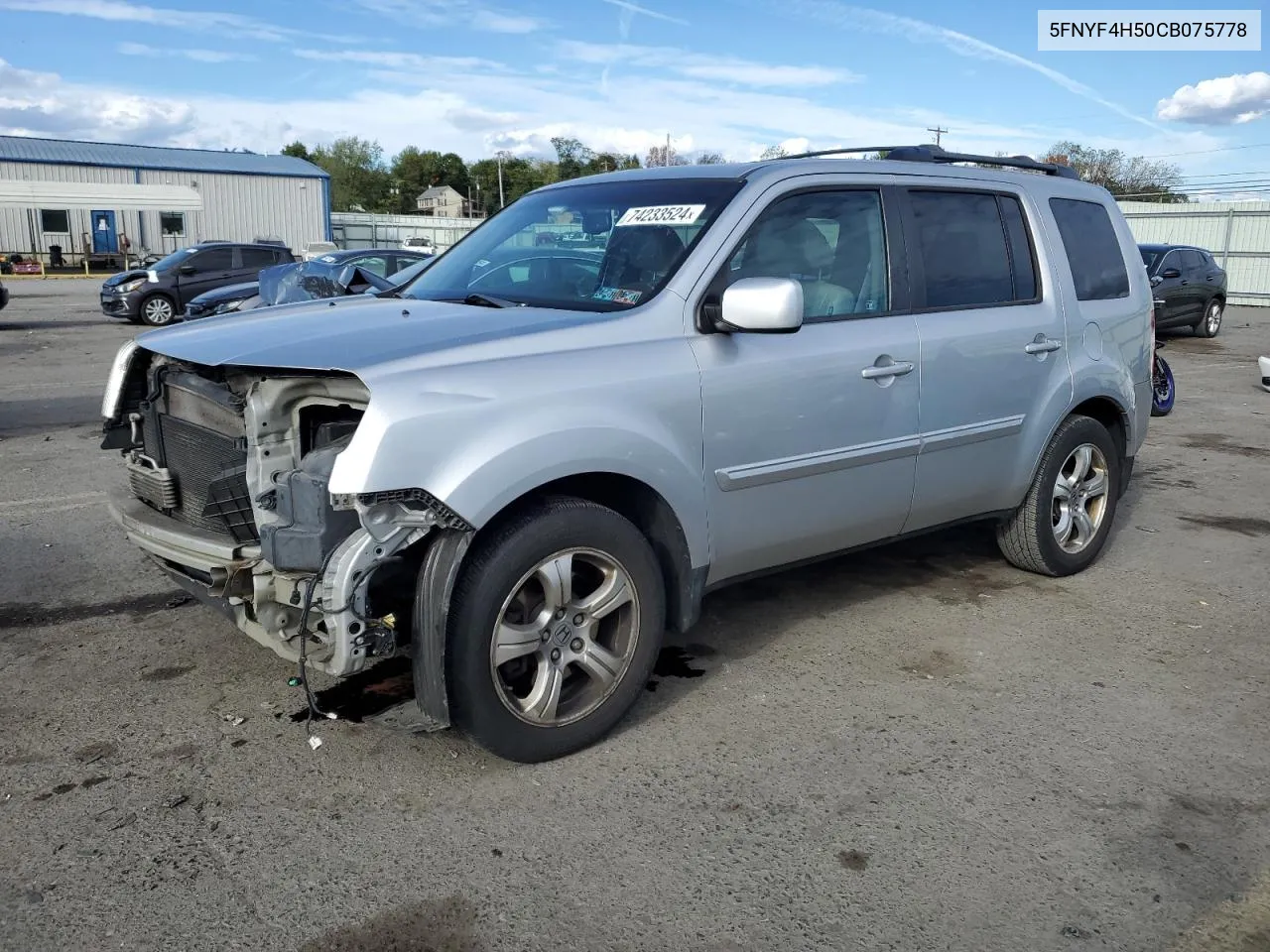 5FNYF4H50CB075778 2012 Honda Pilot Exl