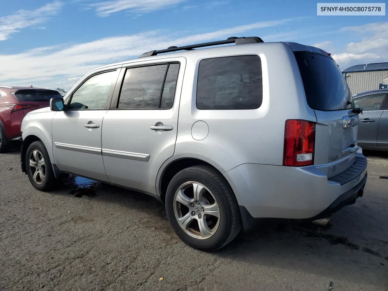 2012 Honda Pilot Exl VIN: 5FNYF4H50CB075778 Lot: 74233524