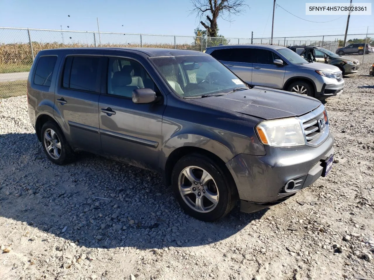 2012 Honda Pilot Exl VIN: 5FNYF4H57CB028361 Lot: 74274374