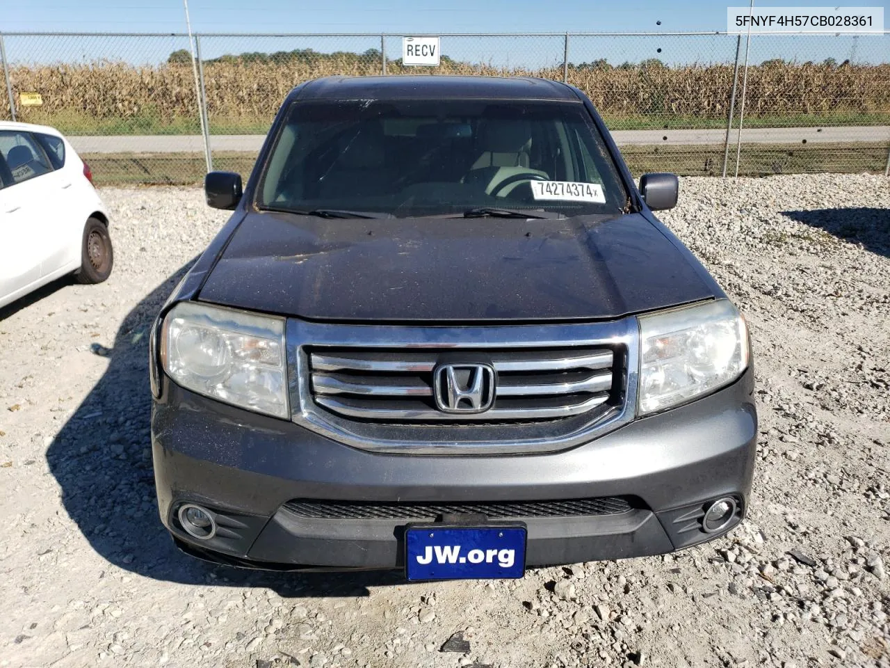 2012 Honda Pilot Exl VIN: 5FNYF4H57CB028361 Lot: 74274374