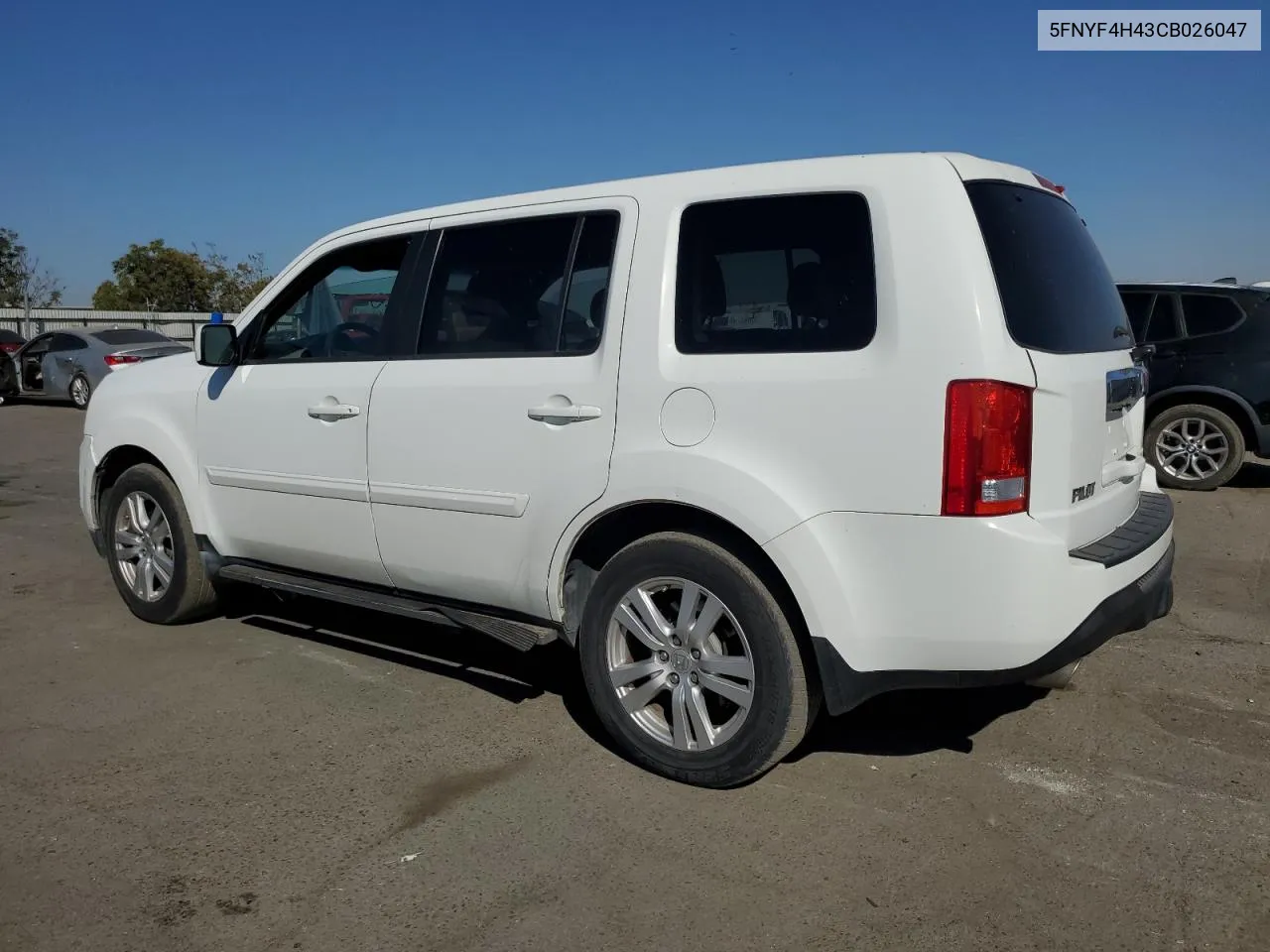 2012 Honda Pilot Ex VIN: 5FNYF4H43CB026047 Lot: 74359044