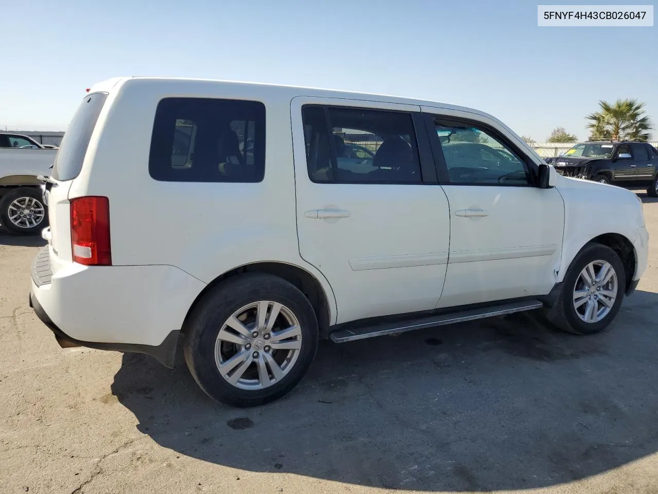 2012 Honda Pilot Ex VIN: 5FNYF4H43CB026047 Lot: 74359044