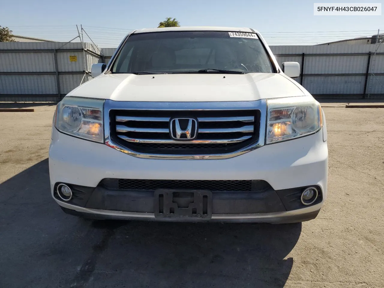 5FNYF4H43CB026047 2012 Honda Pilot Ex