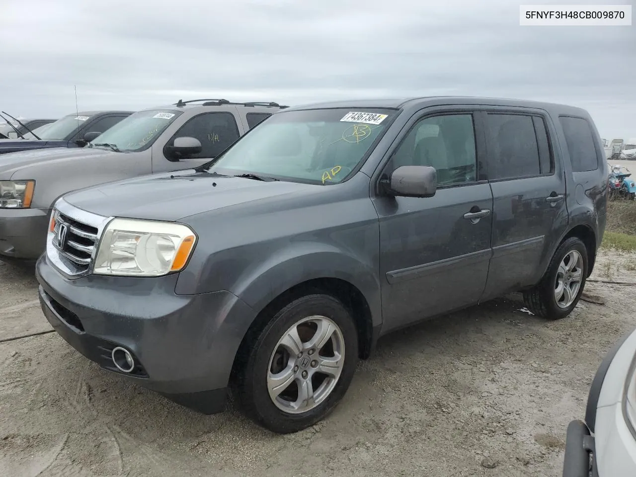 2012 Honda Pilot Ex VIN: 5FNYF3H48CB009870 Lot: 74367384