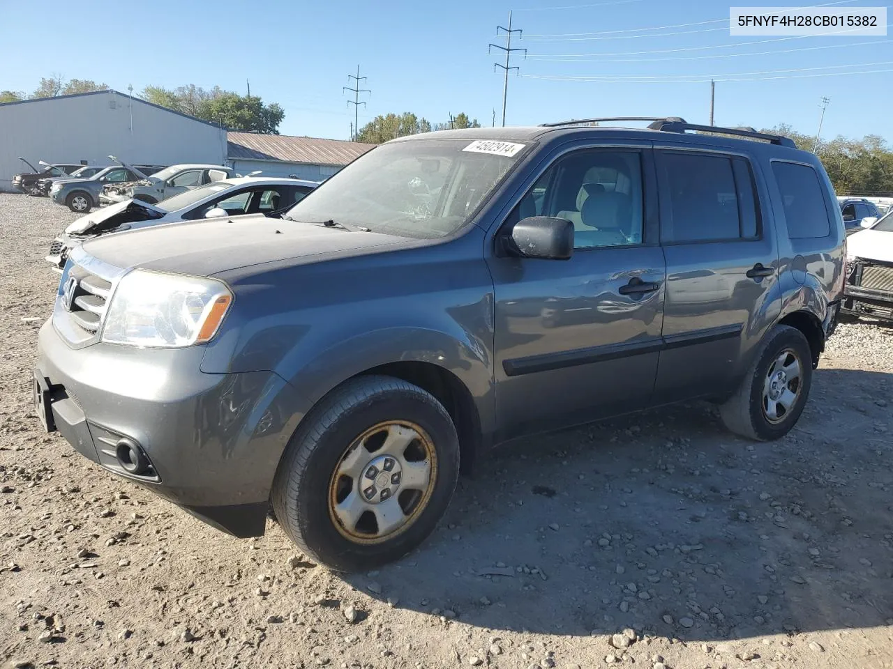 2012 Honda Pilot Lx VIN: 5FNYF4H28CB015382 Lot: 74502914