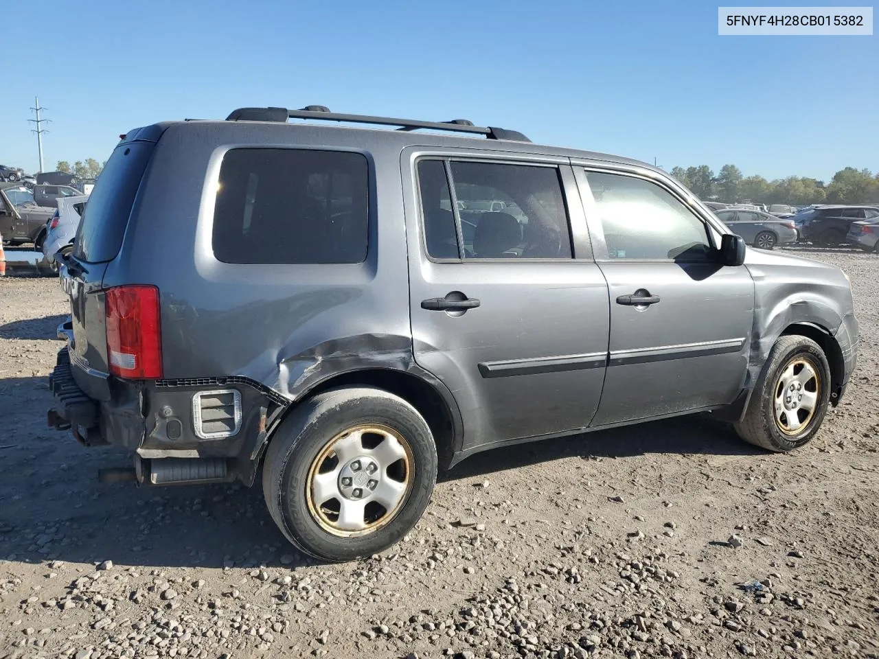 5FNYF4H28CB015382 2012 Honda Pilot Lx