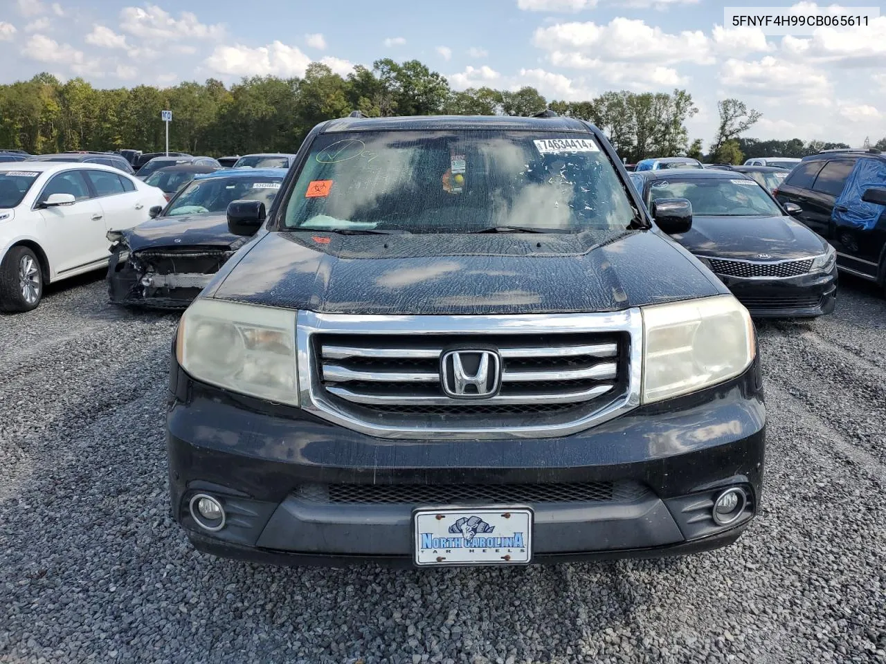 2012 Honda Pilot Touring VIN: 5FNYF4H99CB065611 Lot: 74634414