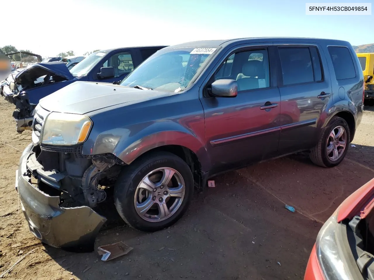 2012 Honda Pilot Exl VIN: 5FNYF4H53CB049854 Lot: 74637554