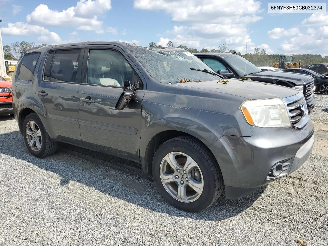 2012 Honda Pilot Exl VIN: 5FNYF3H50CB032374 Lot: 74638944