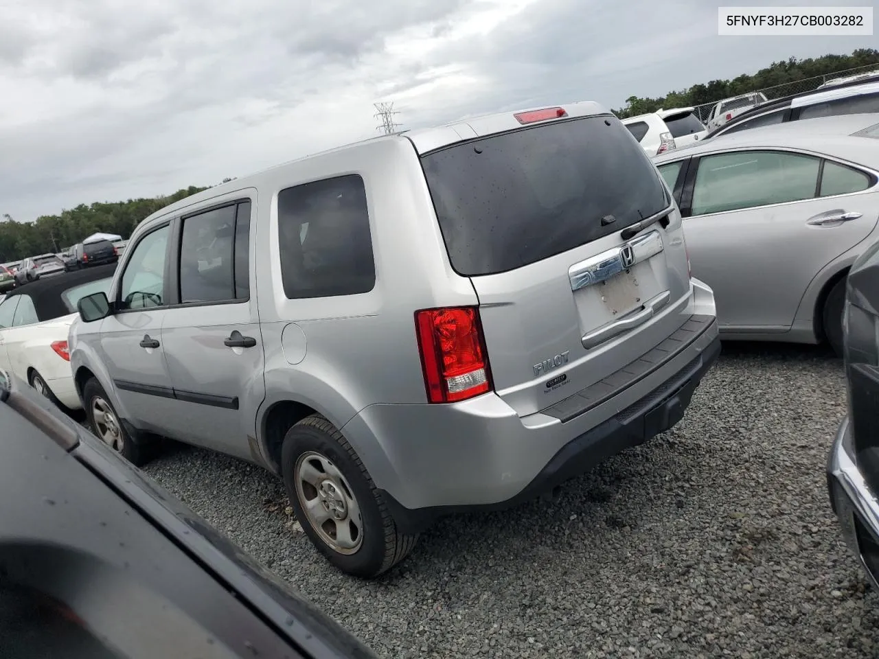 2012 Honda Pilot Lx VIN: 5FNYF3H27CB003282 Lot: 74850774