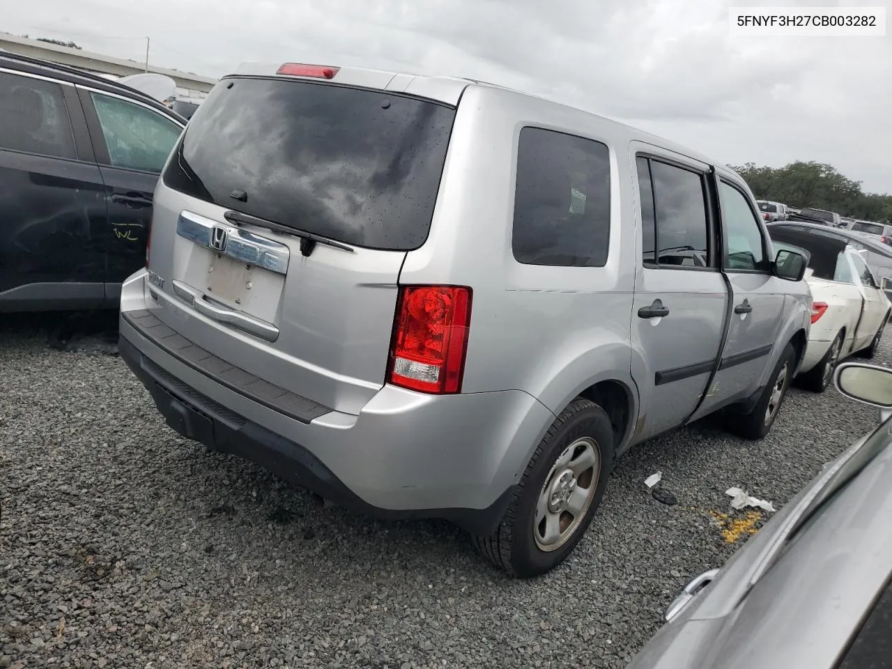 2012 Honda Pilot Lx VIN: 5FNYF3H27CB003282 Lot: 74850774