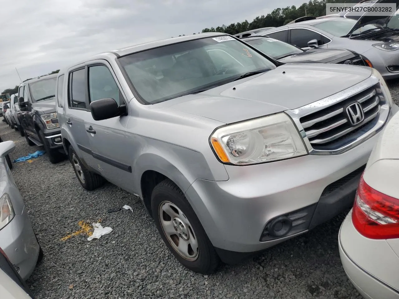 2012 Honda Pilot Lx VIN: 5FNYF3H27CB003282 Lot: 74850774