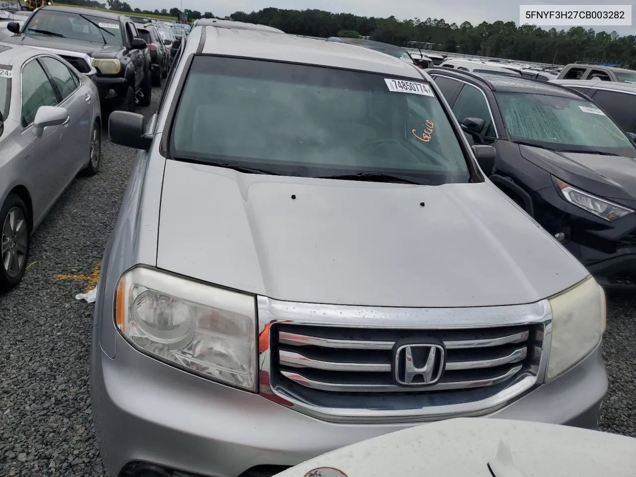 5FNYF3H27CB003282 2012 Honda Pilot Lx