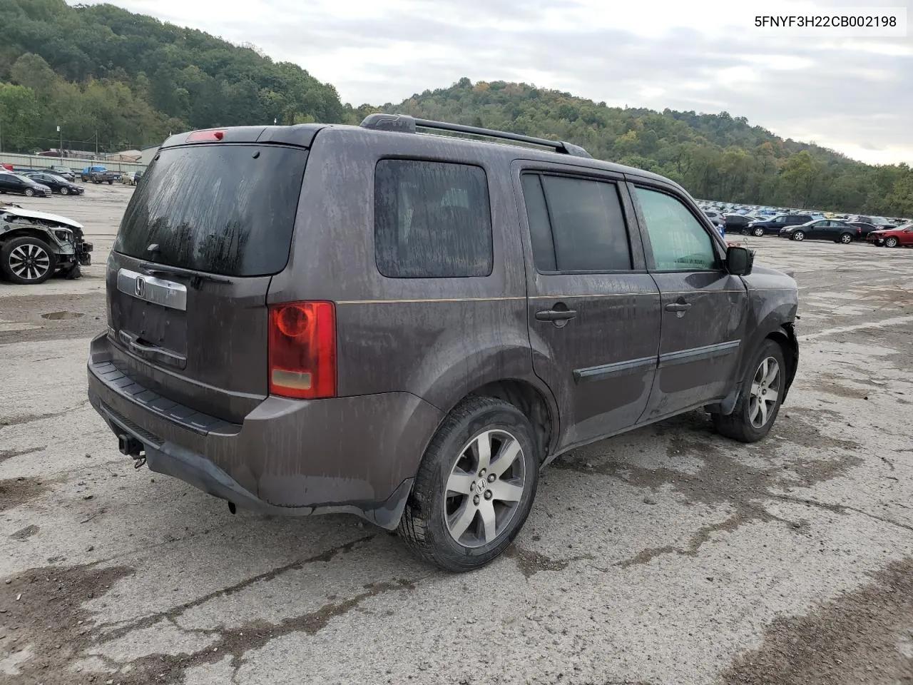 2012 Honda Pilot Lx VIN: 5FNYF3H22CB002198 Lot: 74884174