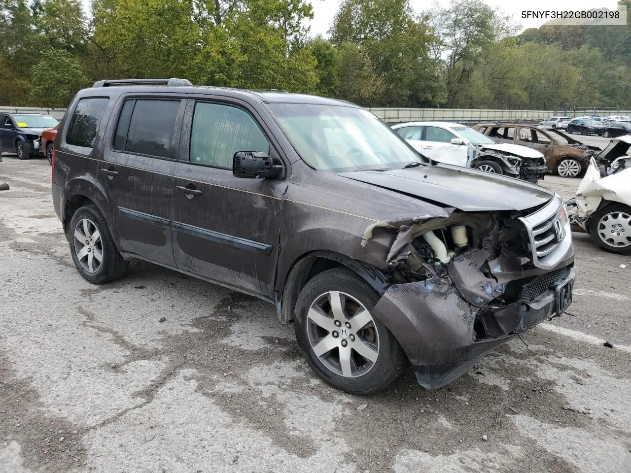 2012 Honda Pilot Lx VIN: 5FNYF3H22CB002198 Lot: 74884174