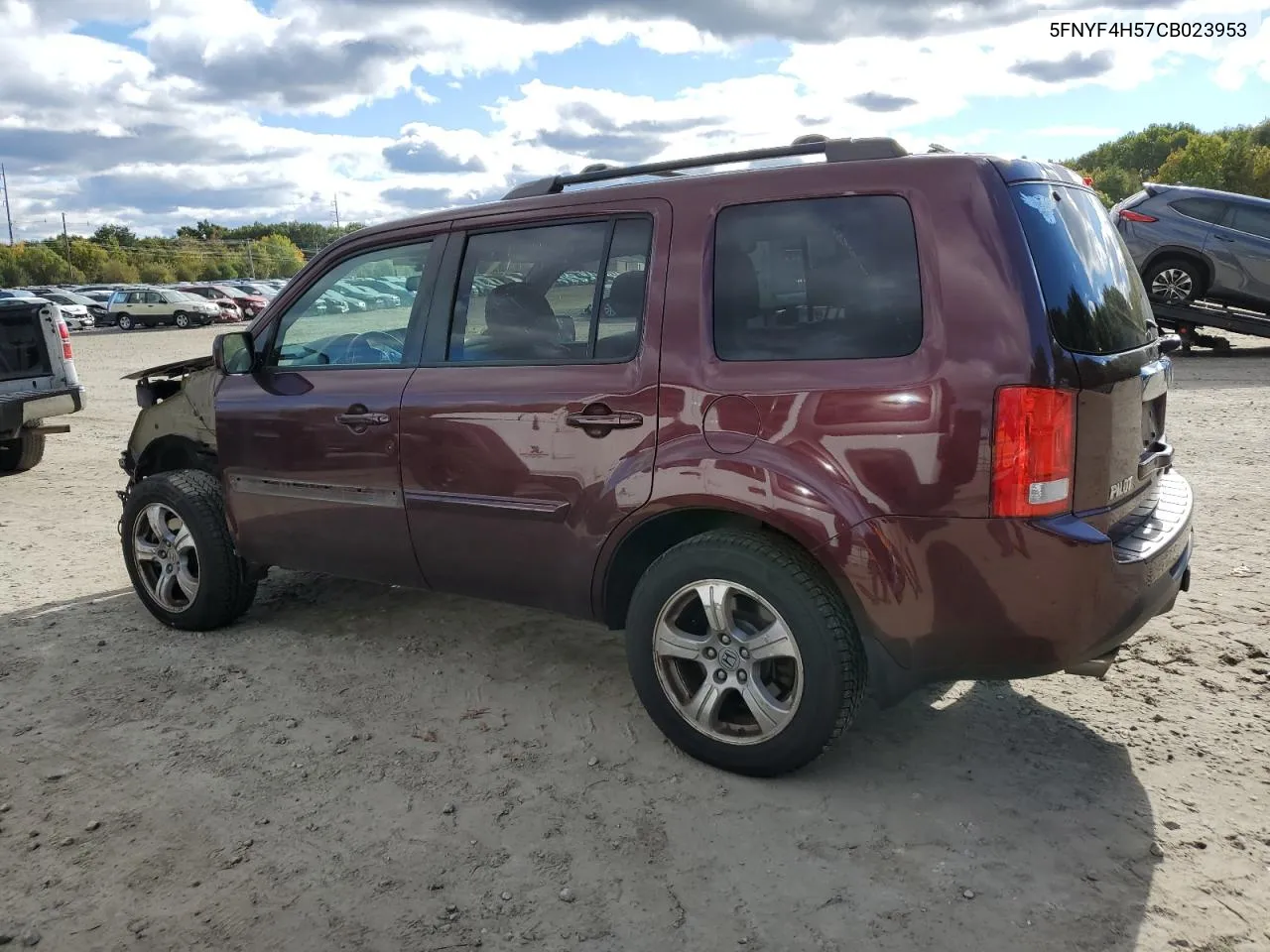 2012 Honda Pilot Exl VIN: 5FNYF4H57CB023953 Lot: 74912214