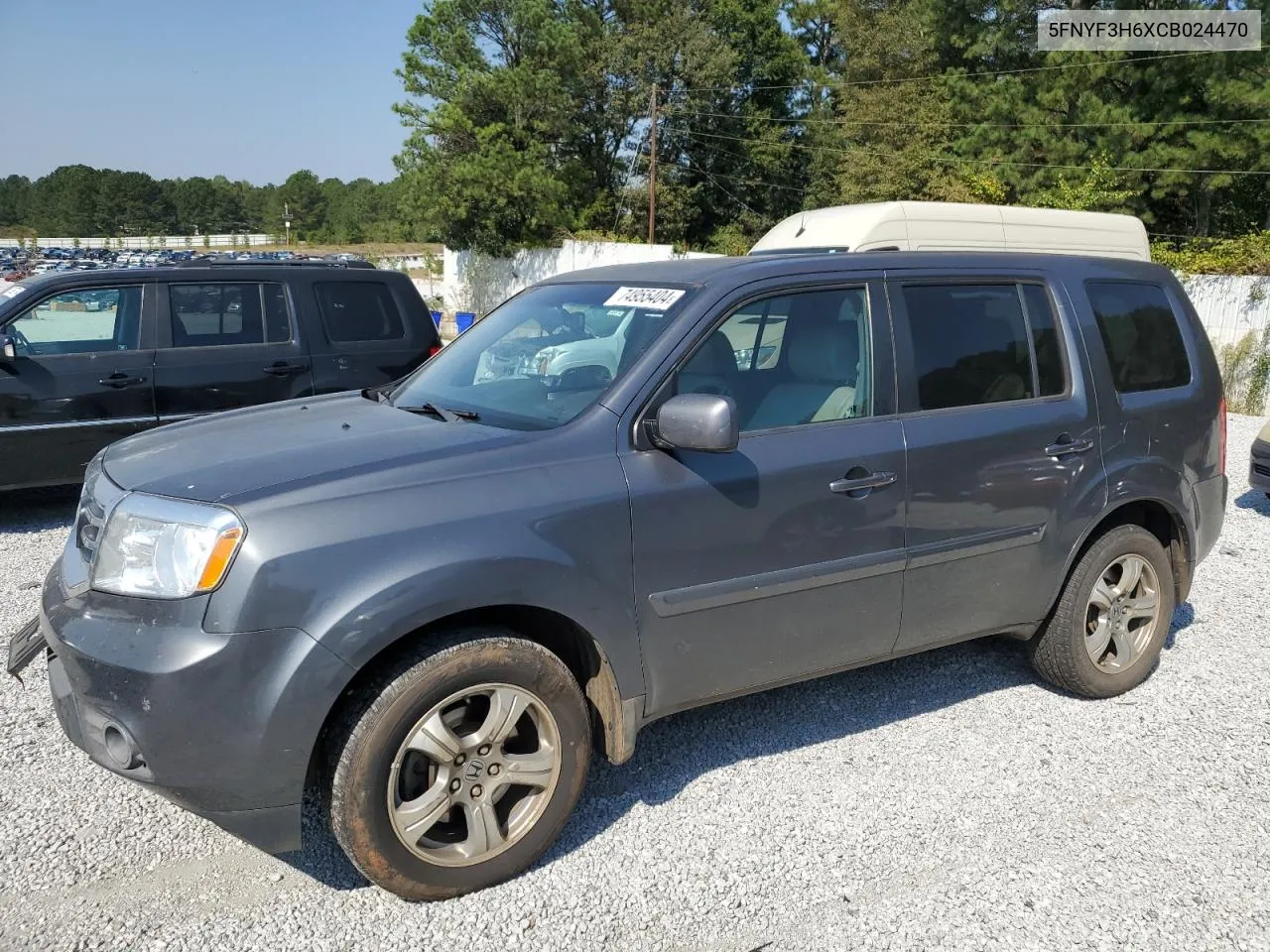 2012 Honda Pilot Exl VIN: 5FNYF3H6XCB024470 Lot: 74955404