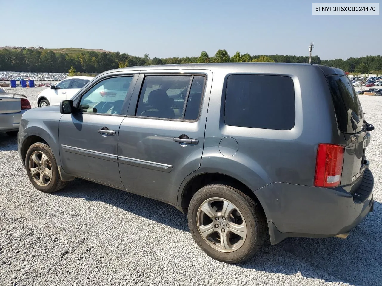 2012 Honda Pilot Exl VIN: 5FNYF3H6XCB024470 Lot: 74955404