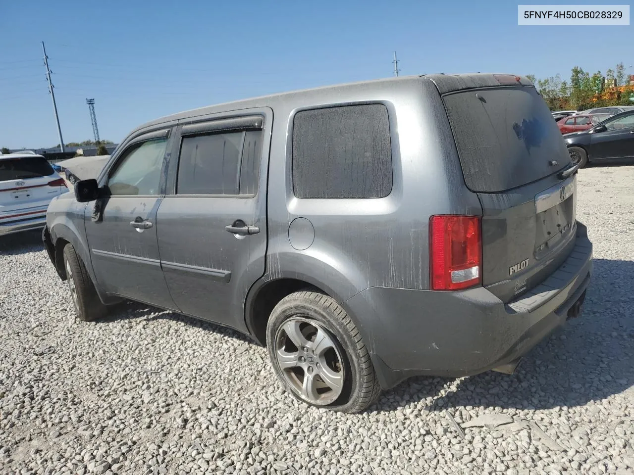 2012 Honda Pilot Exl VIN: 5FNYF4H50CB028329 Lot: 75072994