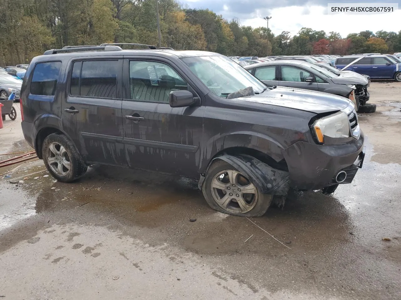 5FNYF4H5XCB067591 2012 Honda Pilot Exl