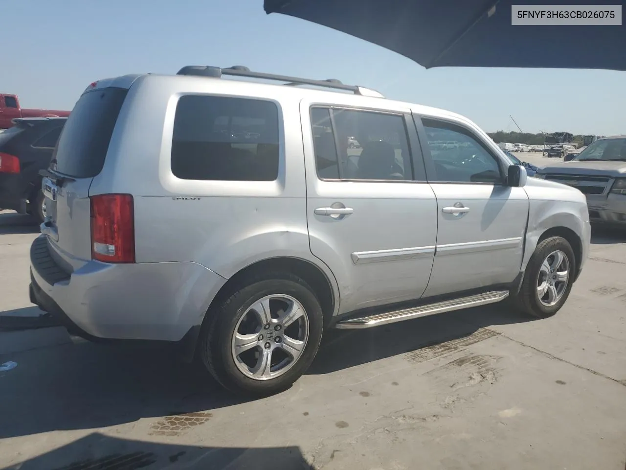 2012 Honda Pilot Exl VIN: 5FNYF3H63CB026075 Lot: 75263624